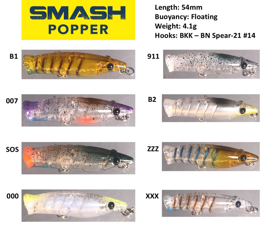 SMASHDIT Saltwater Popper Lure for Topwater Surface Fishing, Large Predator  Fish