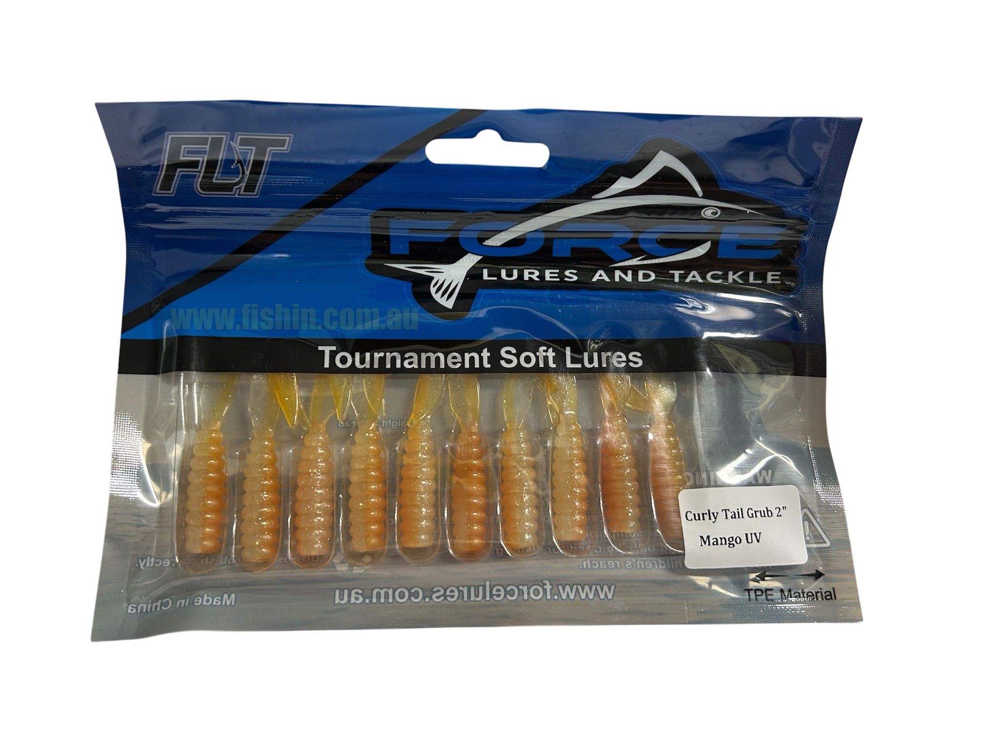 Force Lures Curly Tail Grub 2"
