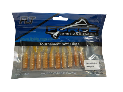 Force Lures Curly Tail Grub 2"