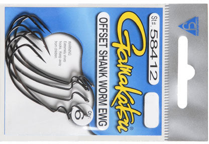 Gamakatsu EWG Offset Shank Worm Hooks –