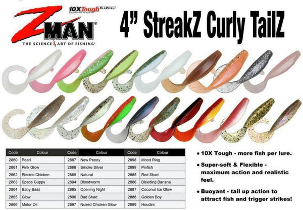 Zman StreakZ 4" Curly Tail